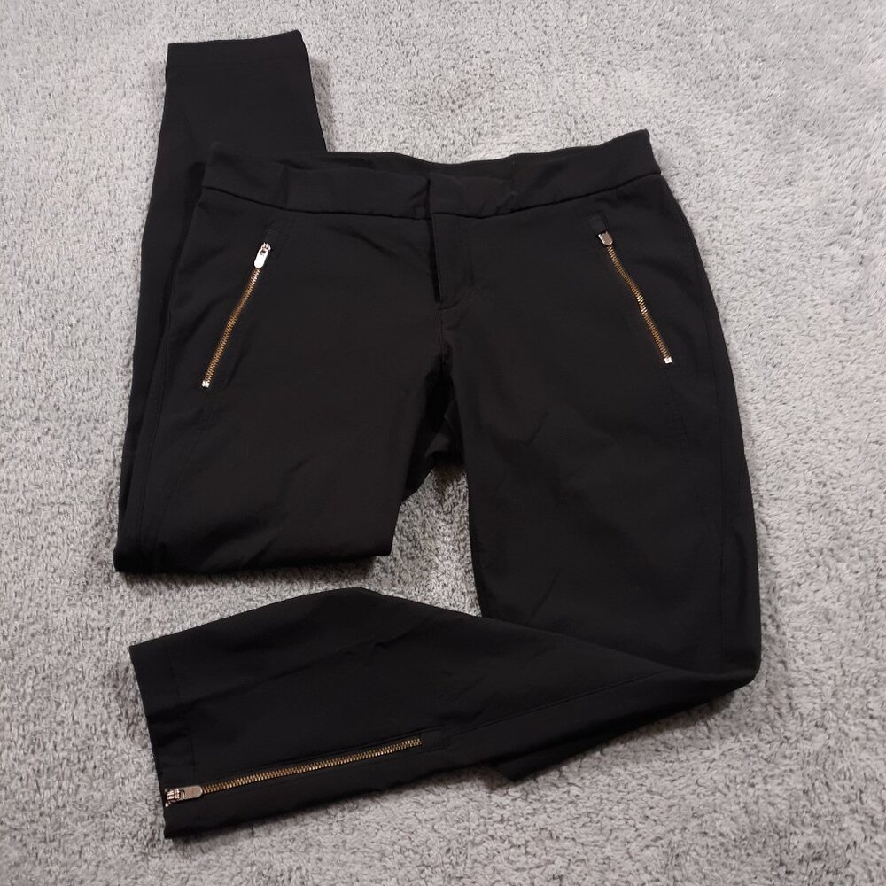 Athleta Dress Pants Womens Waist 32 Inseam 28 Black Stretch Elastic Waist‎